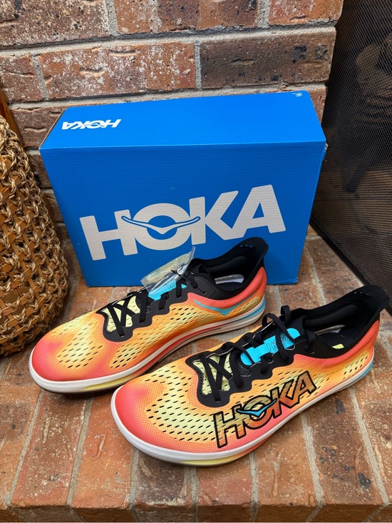 HOKA Cielo FlyX Track Spikes Men’s 13 VYZ Sprint Racing Shoes 1151990 NWT main image 4